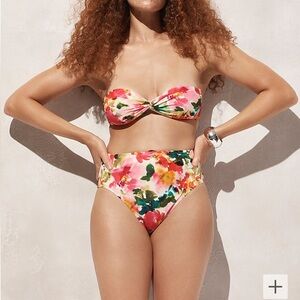 J. Crew Twist-front Bikini Top & High-rise Full-coverage Bikini Bottom in Floral